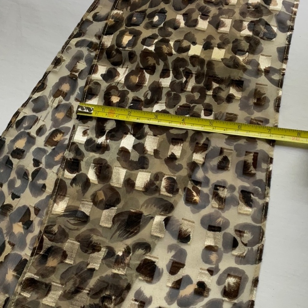 Vintage Leopard Print Scarf Narrow - Picture 5 of 8